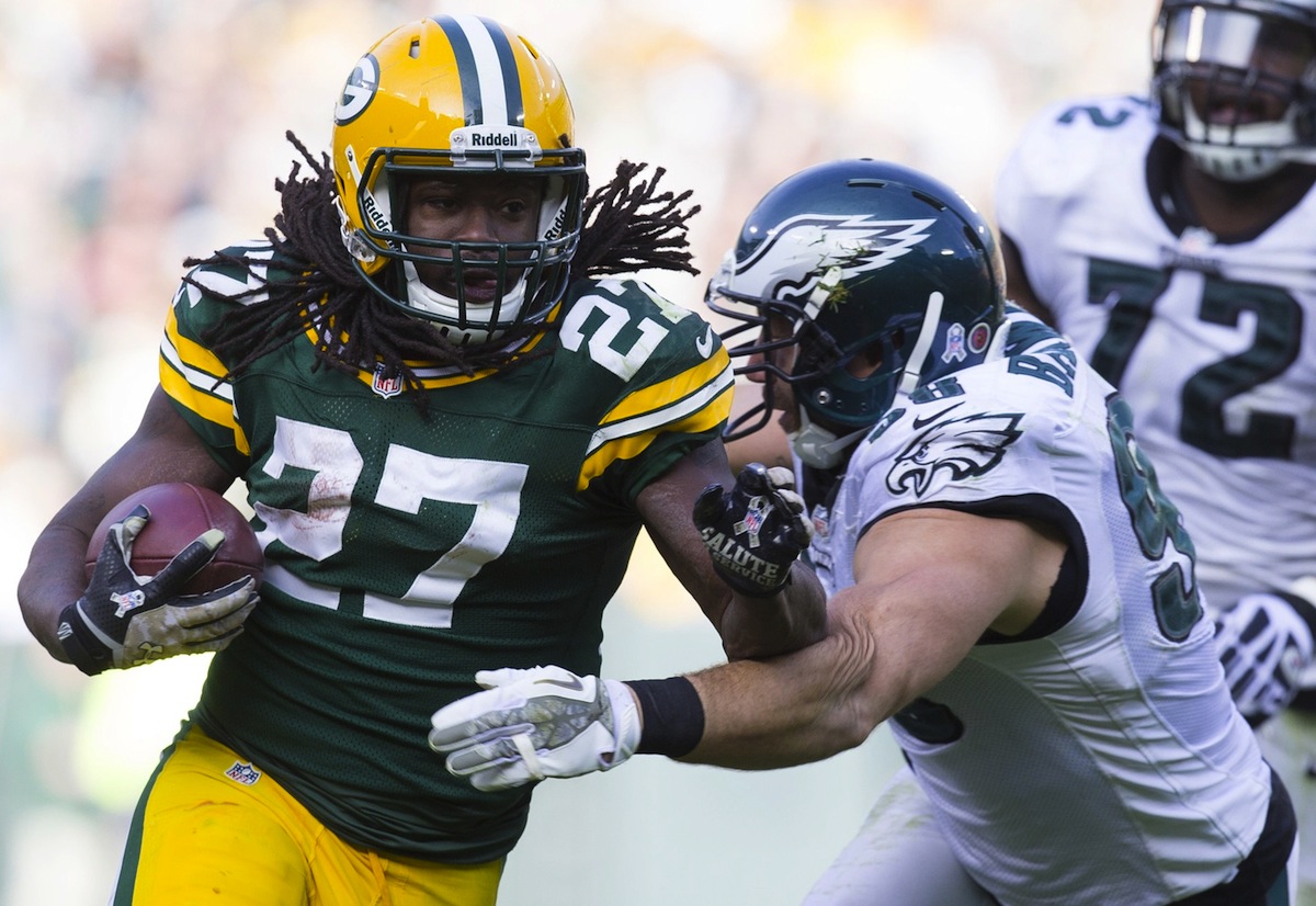 Green Bay Packers running back Eddie Lacy by Jeff Hanisch—USA TODAY Sports.