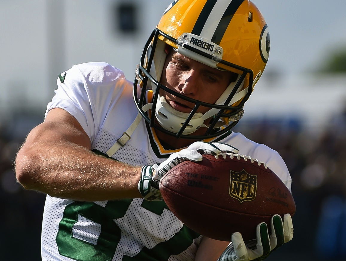 Green Bay Packers wide receiver Jordy Nelson by Benny Sieu—USA Today.