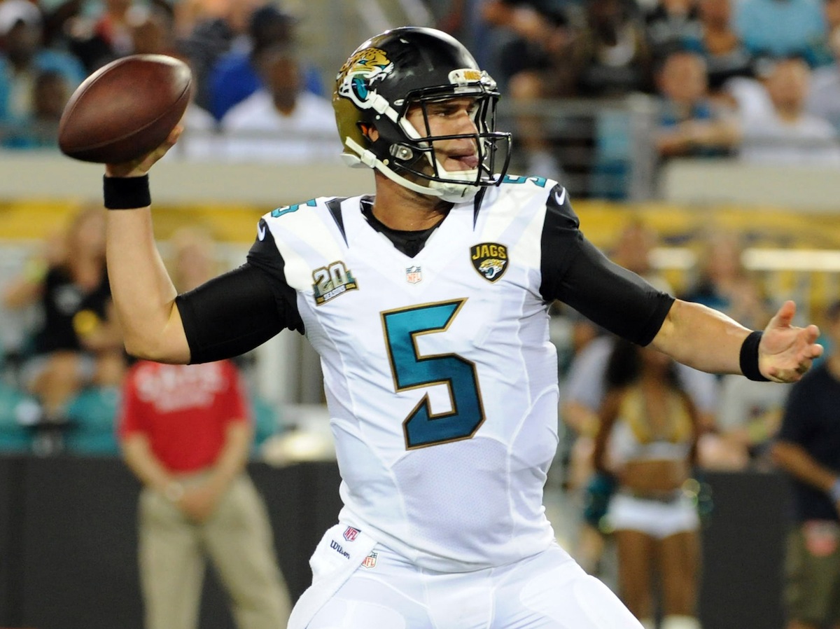 Jacksonville Jaguars quarterback Blake Bortles by Melina Vastola—USA TODAY Sports.