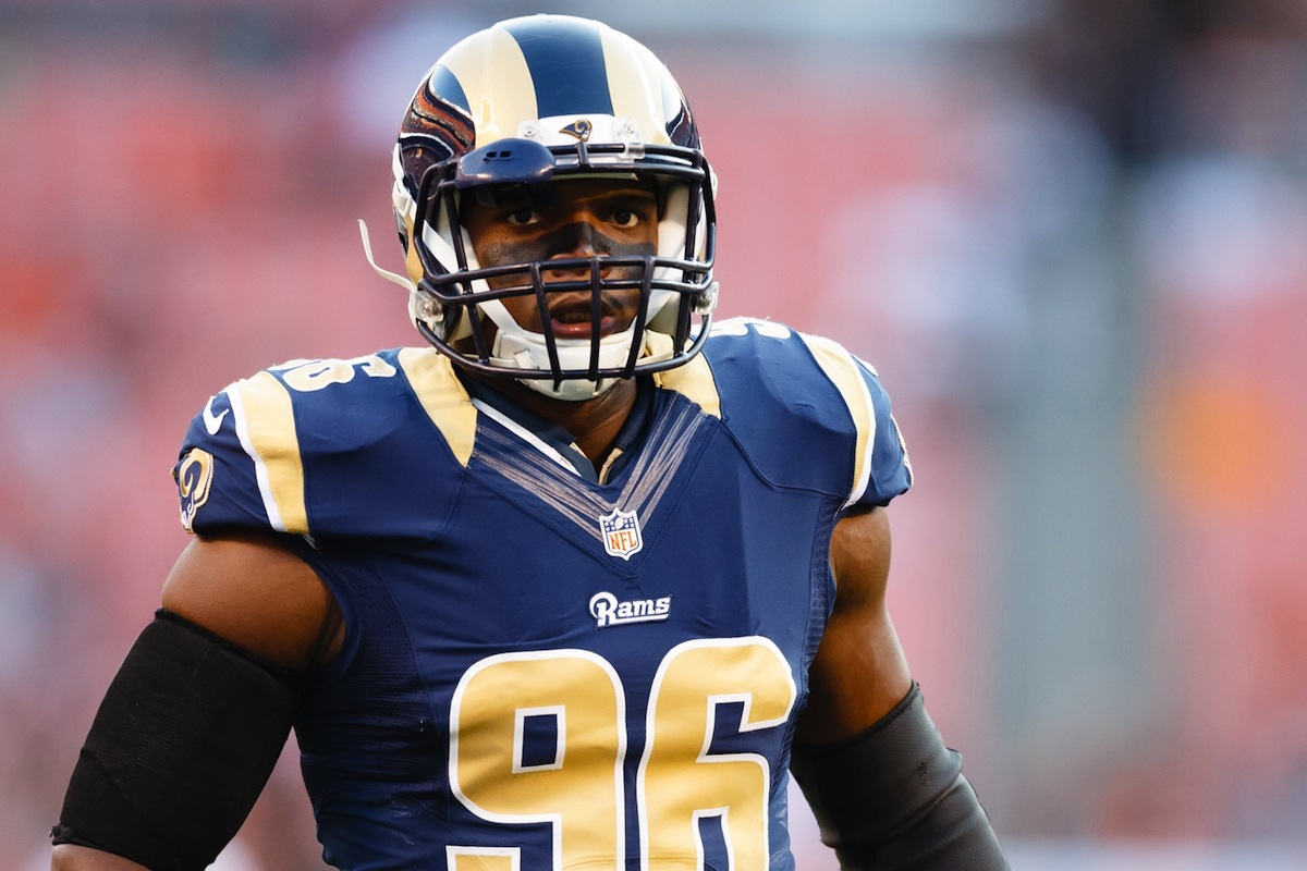 St. Louis Rams defensive end Michael Sam by Rick Osentoski—USA TODAY Sports.
