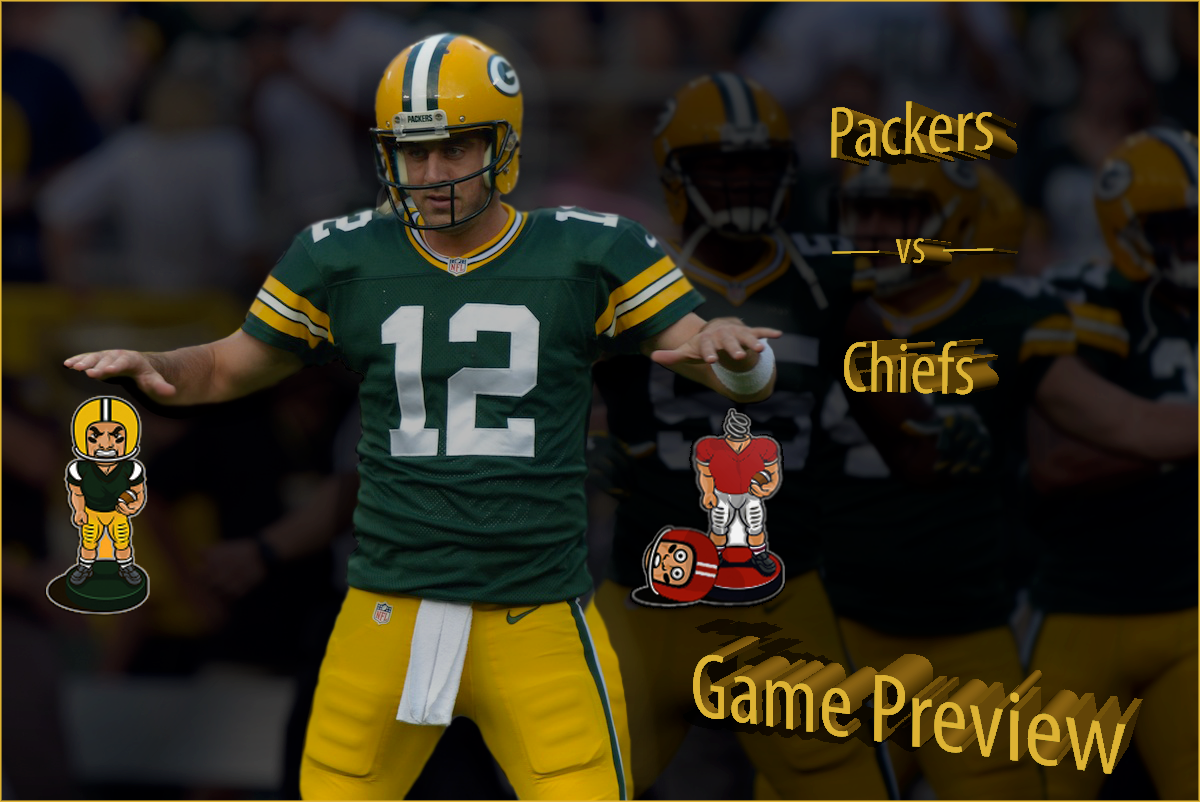 Green Bay Packers quarterback Aaron Rodgers by Kirby Lee—USA TODAY Sports. Illustration by Alex Tallitsch of CheeseheadTV.com.