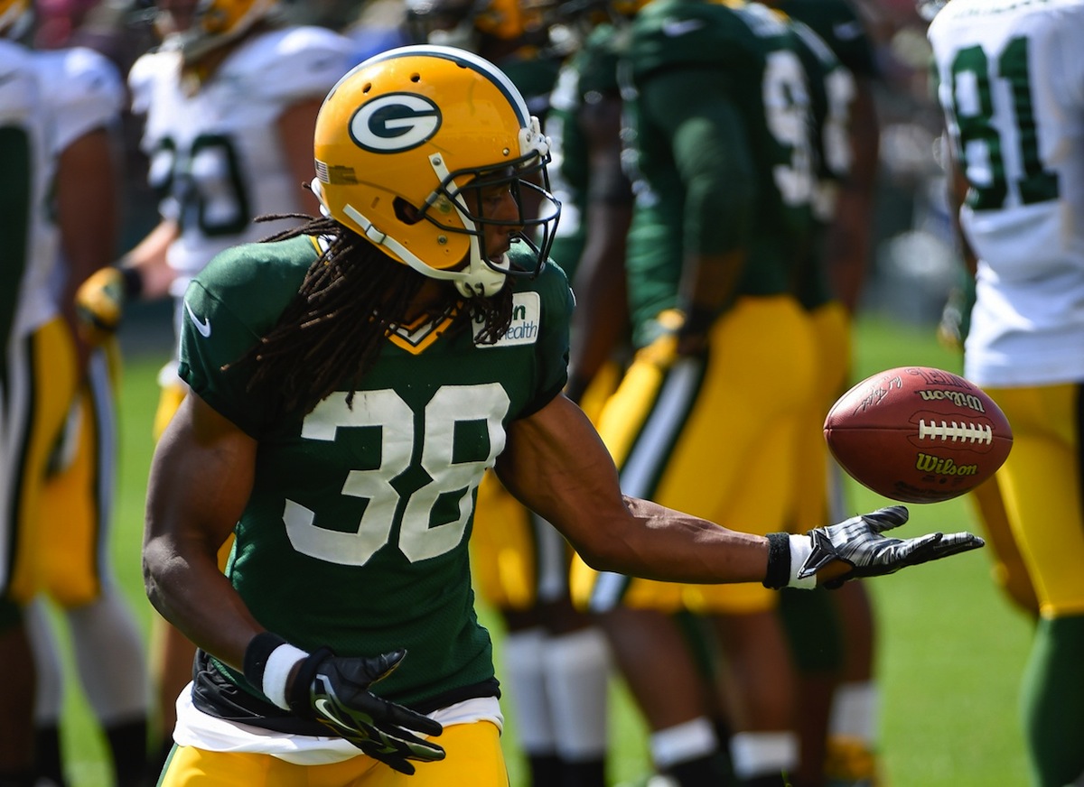 Green Bay Packers cornerback Tramon Williams by Benny Sieu—USA TODAY Sports.