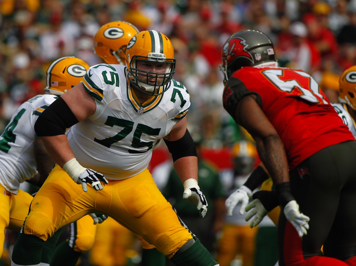 Green Bay Packers offensive lineman Bryan Bulaga—Kim Klement, USA TODAY Sports.